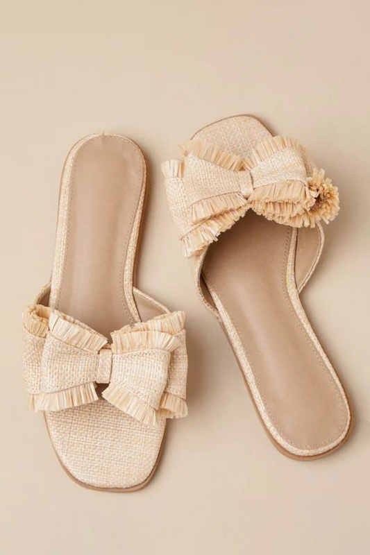 Chelsea Rattan Bow Sandal