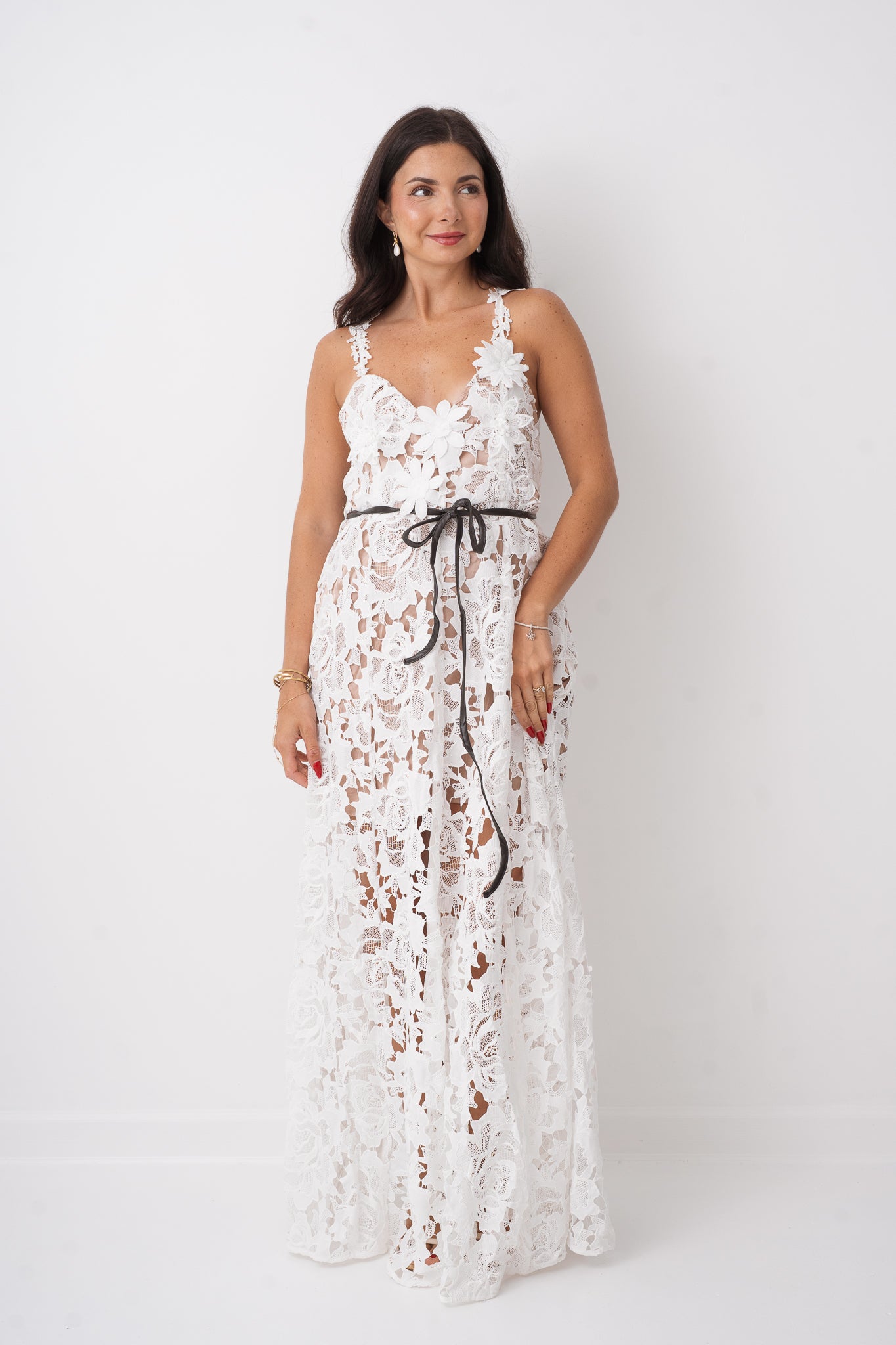 Saylor Floral Lace Maxi Dress