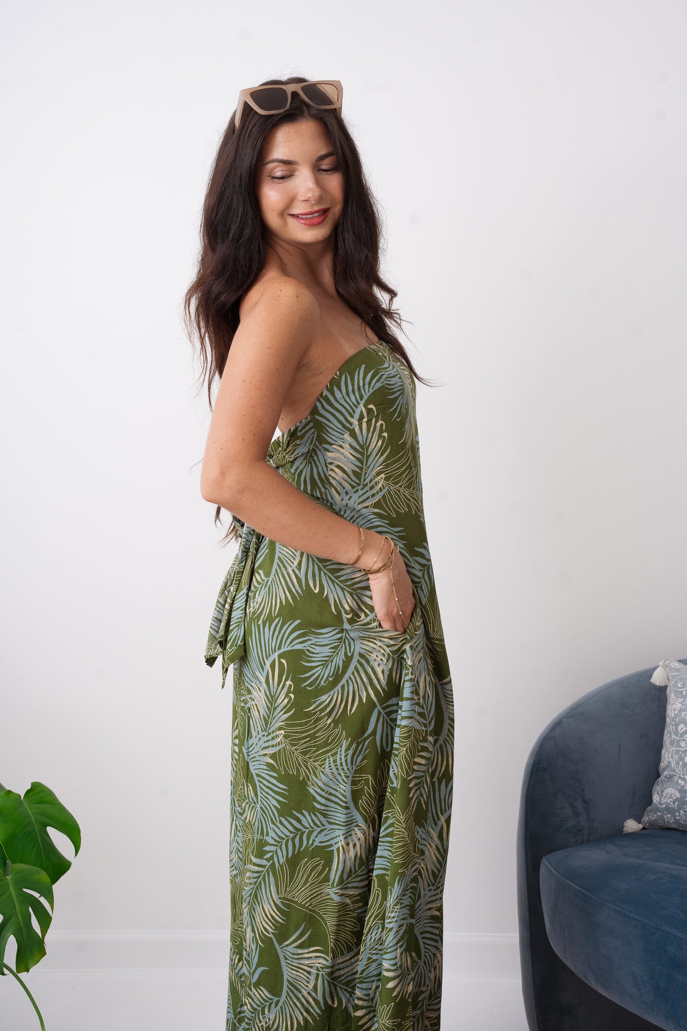 Wishful Thinking Strapless Drape Back Maxi Dress