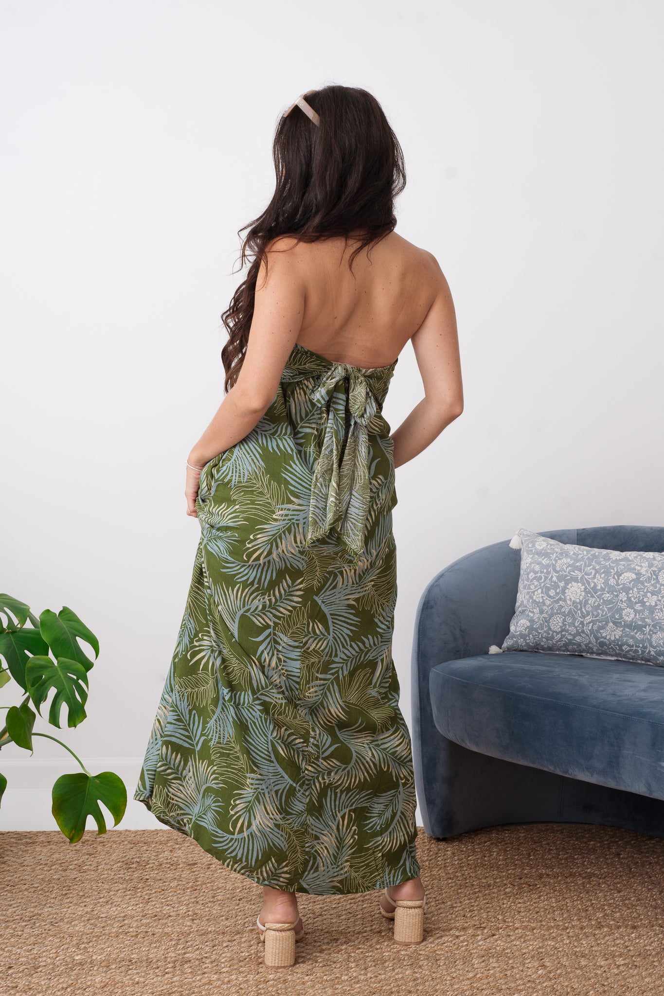 Wishful Thinking Strapless Drape Back Maxi Dress