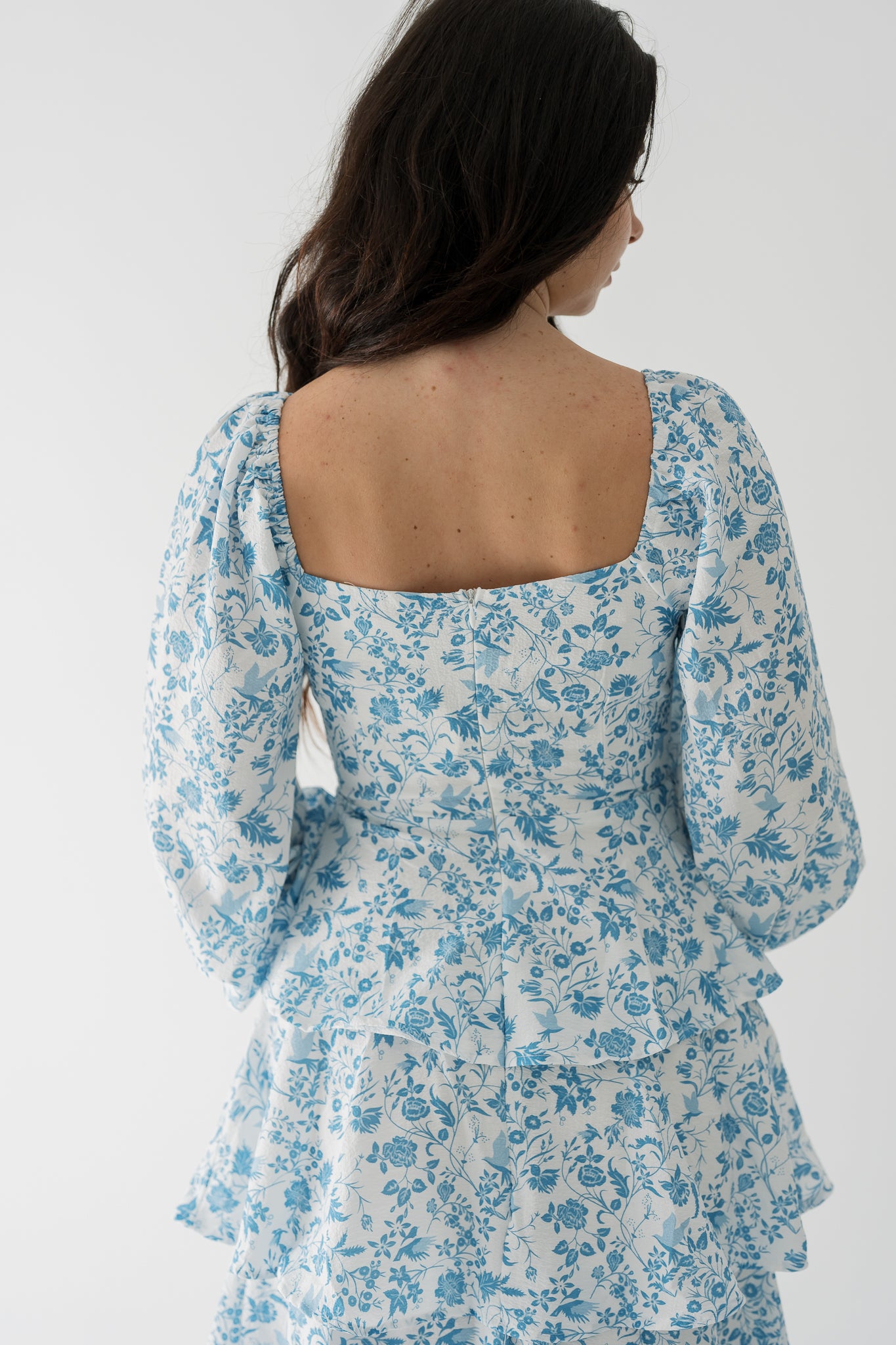 Tallie Long Sleeve Floral Print Tiered Maxi Dress – Little White Dress
