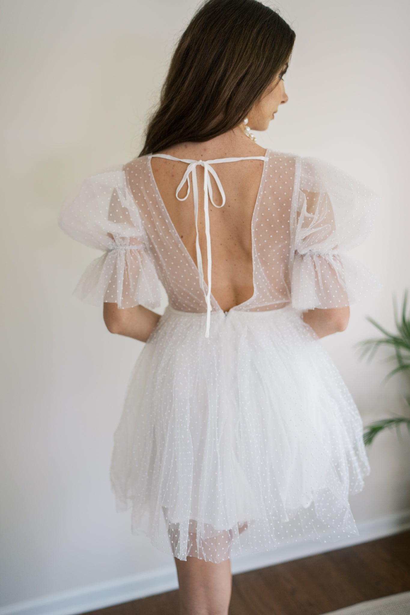 Short White Tulle Dress